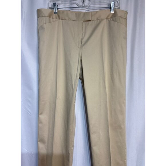 Lafayette 148 Beige Straight-Leg Womens Pants Size 12 - Picture 2 of 7
